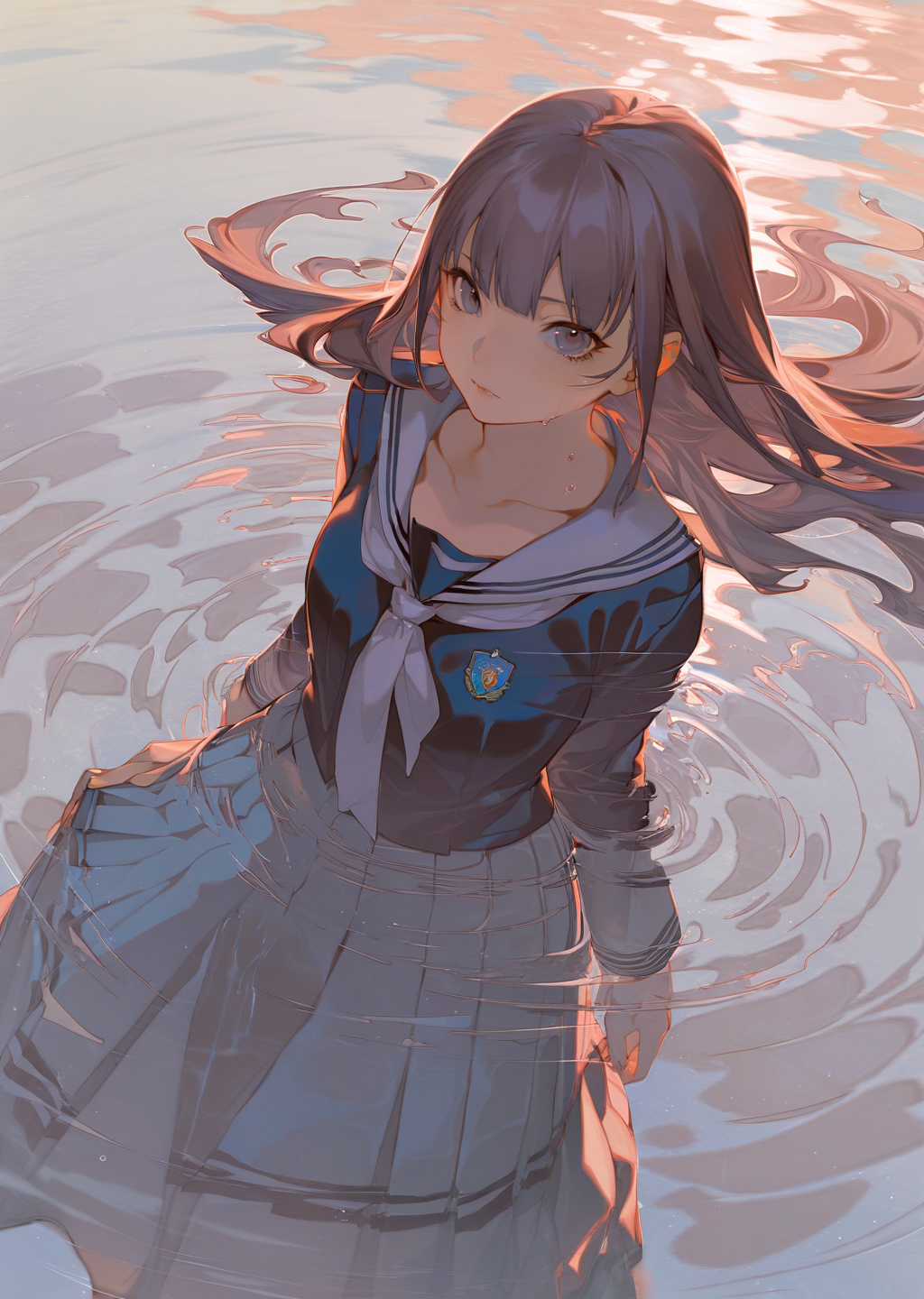 00732-2987490656-by maimuro_ by krenz___1girl, bangs_ solo,_   in the water_ wet school uniform, _pleated skirt, _ripples _depth of field _ 　chro.png